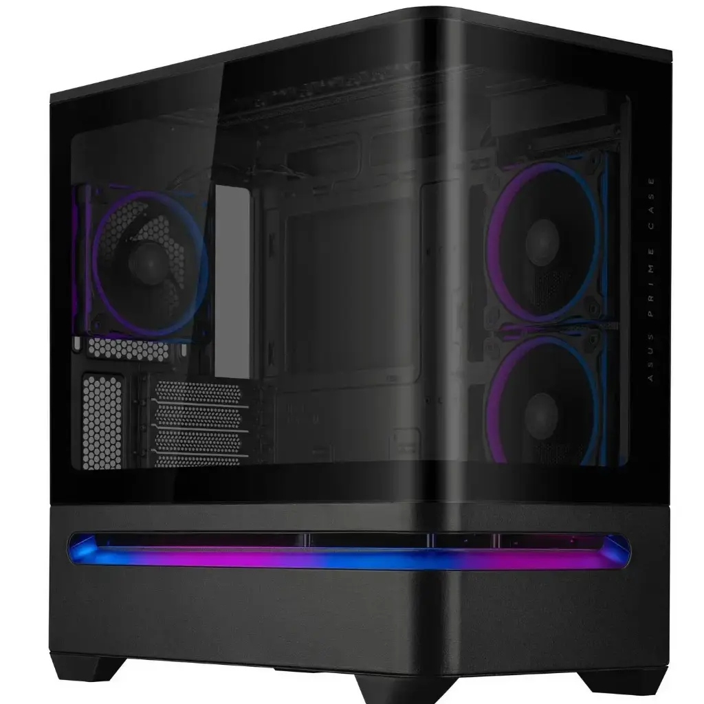 GABINETE ASUS PRIME AP202 ARGB M-ATX BLACK CRISTAL TEMPLADO 90DC00P0-B18000 11M DE GARANTIA