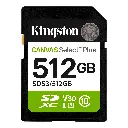 MEMORIA MICRO SD KINGSTON CANVAS SELECT PLUS 512GB CLASE10 V10 SDS3/512GB 1M DE GARANTIA
