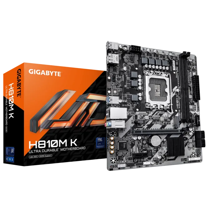 MOTHER INTEL H810M K GIGABYTE LGA1851 2xDDR5 128GB M-ATX 12M DE GARANTIA