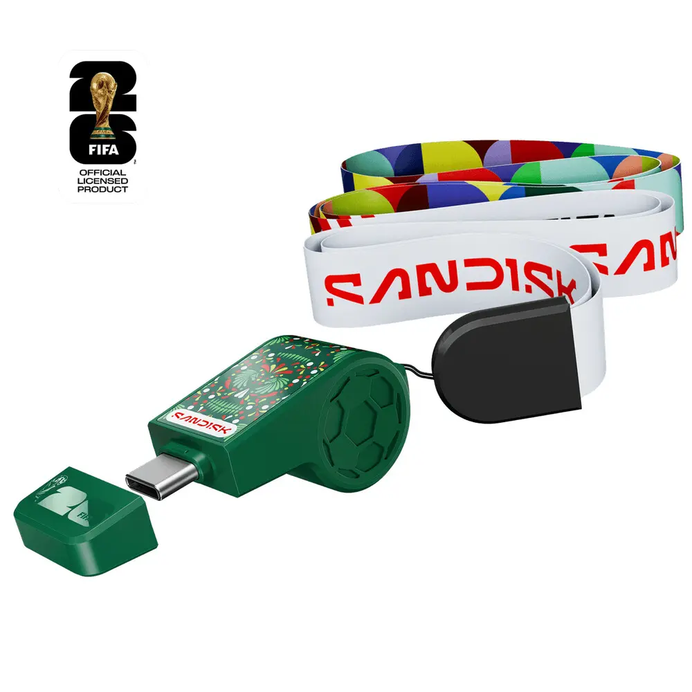 MEMORIA USB SANDISK 128GB USB-C COPA MUNDIAL FIFA 2026 EDICION MEXICO VERDE SDCZIA-128G-G46G 12M DE GARANTIA