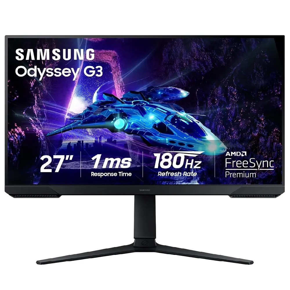 MONITOR 27 SAMSUNG ODYSSEY G3 1M 180HZ FULL HD GAMER VA FREESYNC LS27DG300ELXZX  GARANTIA CON FABRICANTE