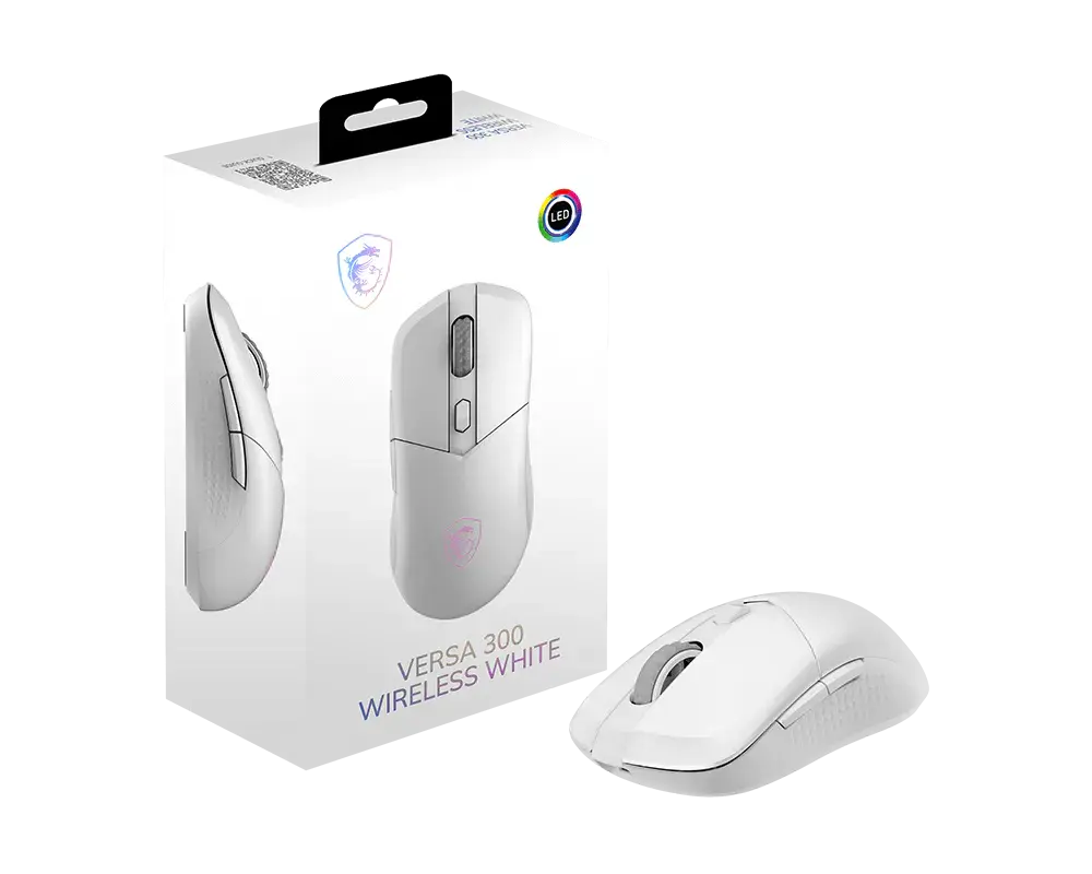 MOUSE MSI VERSA 300 INALAMBRICO BLANCO RGB VERSA 300 WIRELESS WHITE 12M GARANTIA