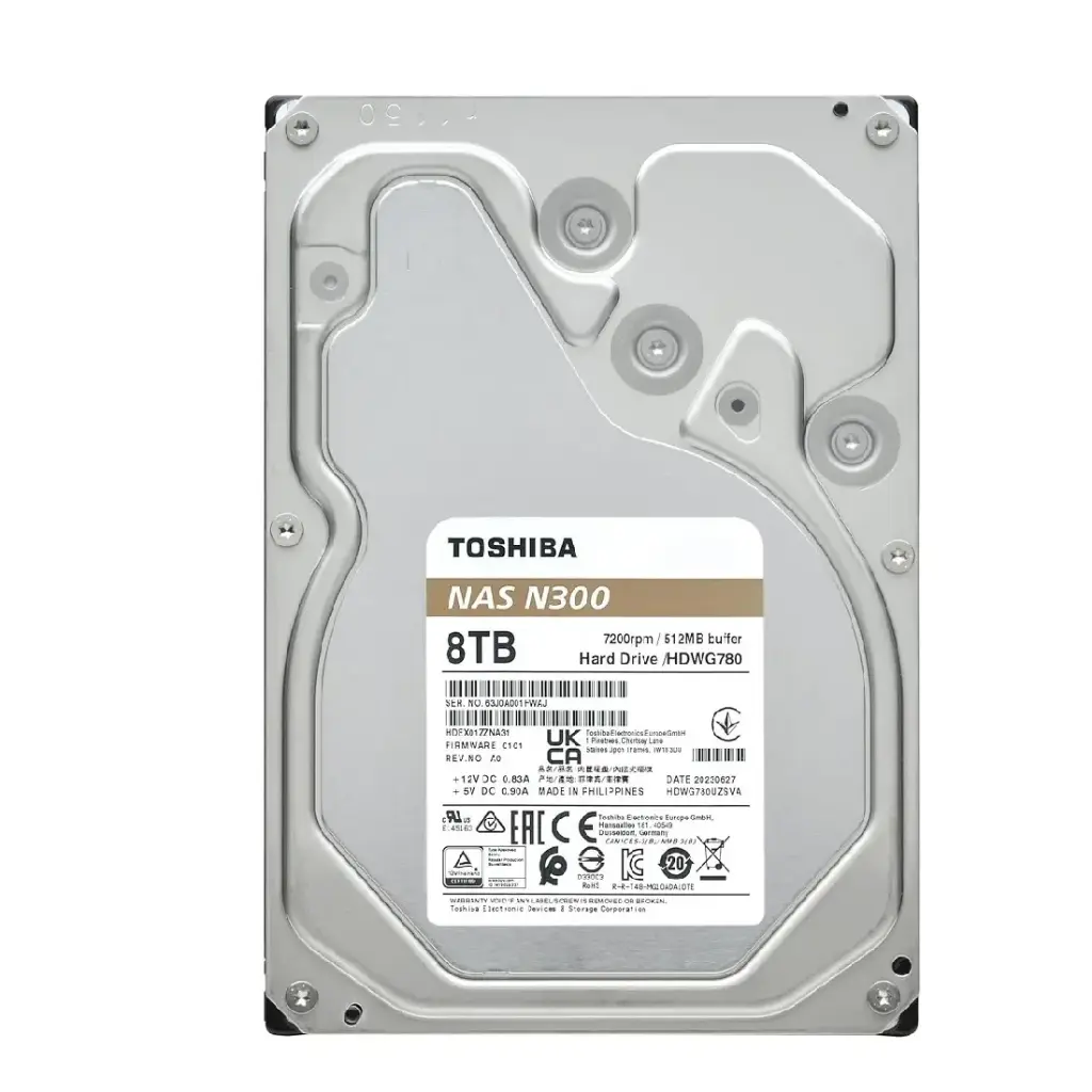 DD NAS TOSHIBA N300 8TB 3.5 HDWG780XZSTA 11M DE GARANTIA