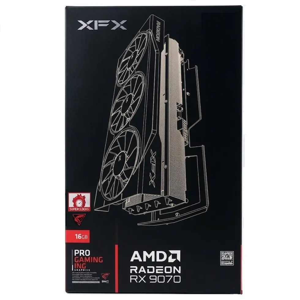 TARJETA DE VIDEO RADEON RX9070 16GB OC GDDR6 XFX SWIFT RX-97SWFB3B9 12M DE GARANTIA