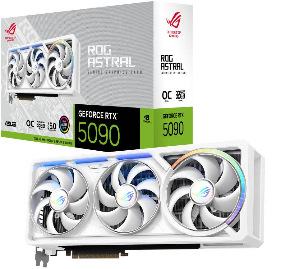 TARJETA DE VIDEO NVIDIA GEFORCE RTX5090 32GB OC GDDR7 ASUS ROG ASTRAL GAMING WHITE 90YV0LWA-MVAA00 12M DE GARANTIA