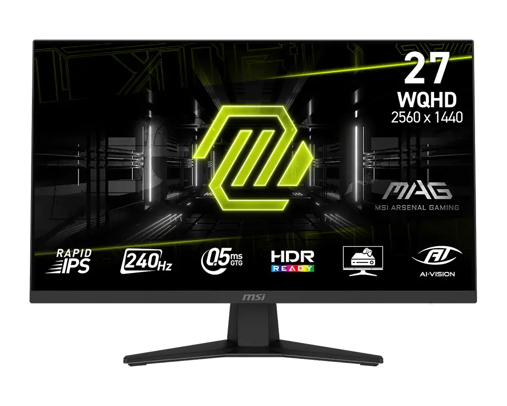 MONITOR 27 MSI MAG 274QF X24 0.5MS 240HZ WQHD GAMER IPS ANTI-GLARE FREESYNC 12M DE GARANTIA