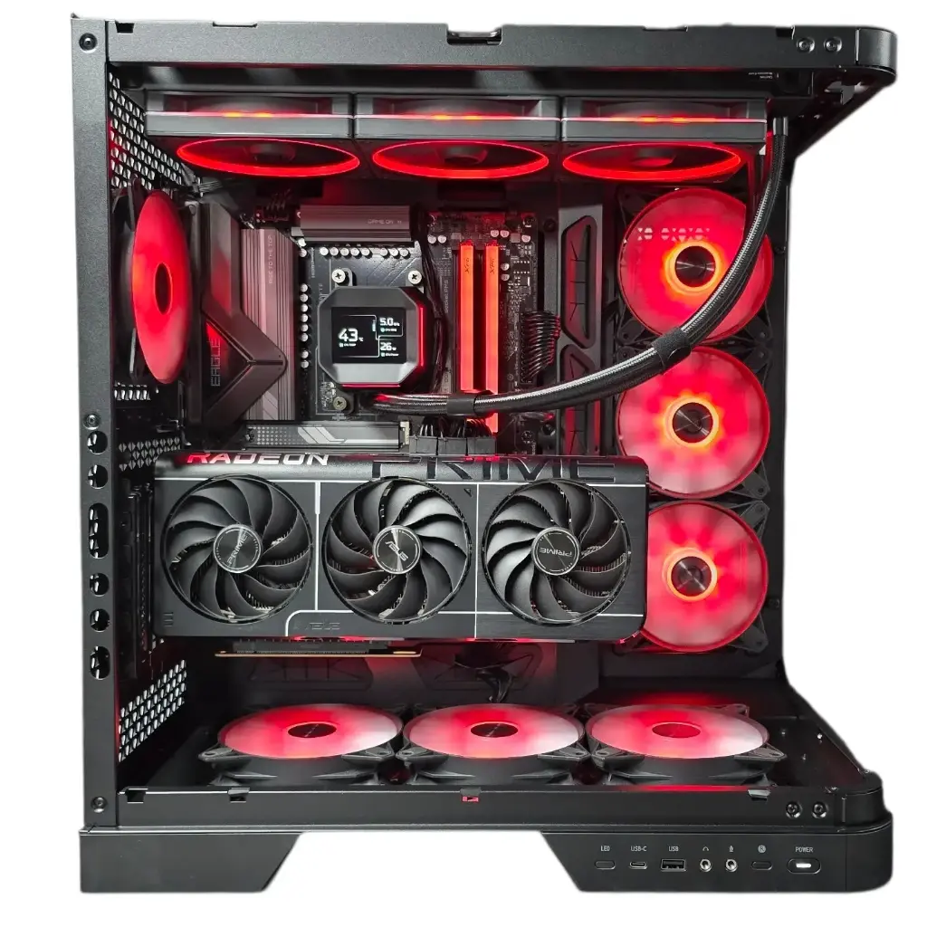 PC GAMER GRIZZLY AMD RYZEN 7 9850X3D 4.7GHZ RX9070XT 32GB M.2 2TB WIFI BT PG-AMD101 12 MESES DE GARANTIA 