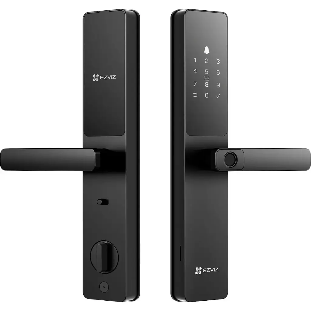 CERRADURA INTELIGENTE EZVIZ LECTOR DE HUELLA 50 USUARIOS NEGRO CS-Y2000-R101 12M DE GARANTIA