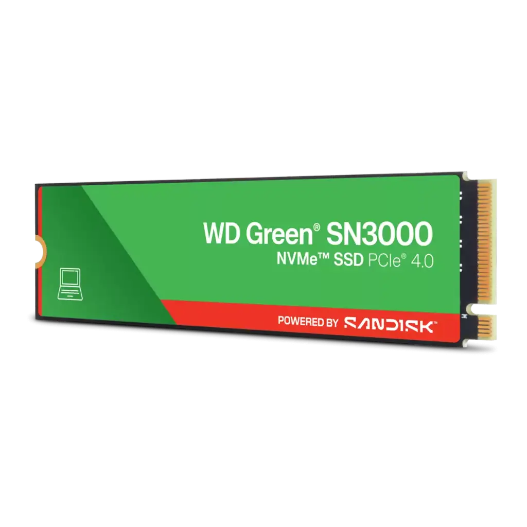 SSD WD GREEN SN3000 NVME 500GB PCI EXPRESS 4.0 M2.0 WDS500G4G0E 11M DE GARANTIA