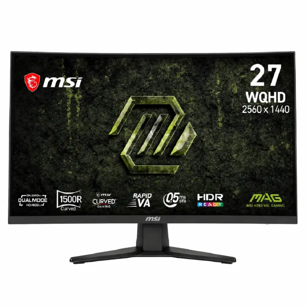 MONITOR 27 MSI MAG 275CQDF X24 0.5MS 240HZ WQHD GAMER VA CURVO DUAL MODE ADAPTIVE SYNC 12M DE GARANTIA