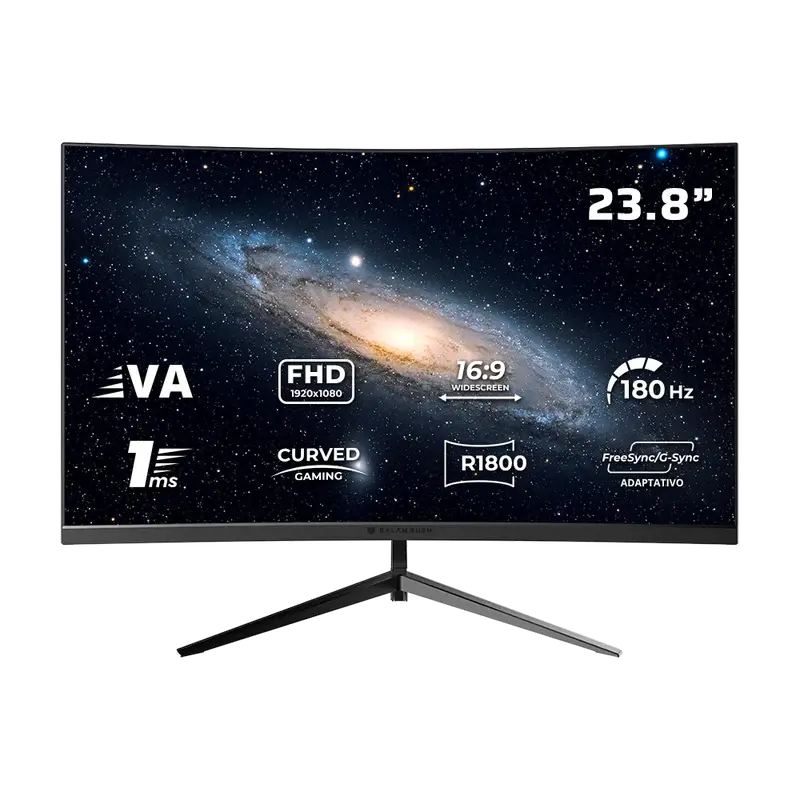 MONITOR 24 BALAM RUSH ANDROMEDA MAG24Y 1MS 200HZ FULL HD CURVO VA DP HDMI ADATIVE SYNC BR-943031 12M DE GARANTIA