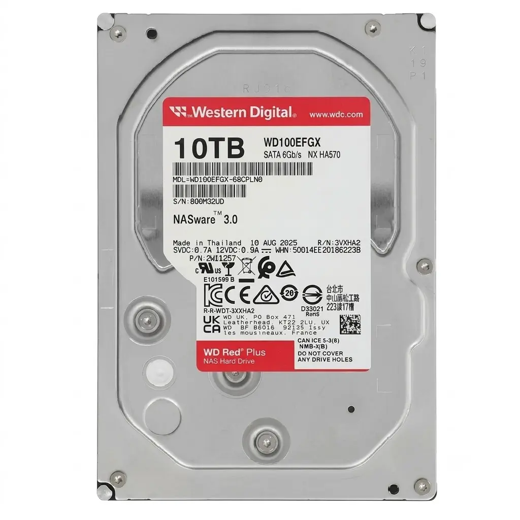 DD INTERNO WD NAS 10TB RED PLUS WD100EFGX SATA III 3.5 11M DE GARANTIA