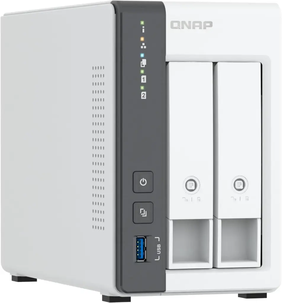 SERVIDOR QNAP TS-216G-US CORTEX-A55 2.0GHZ 4GB DDR4 2BAHIAS WHITE S/N DISCOS 12M DE GRANTIA