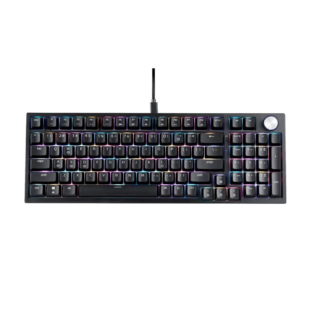 TECLADO XPG SORCERERRD MECANICO ALAMBRICO USB-C RGB NEGRO SORCERERRD-BKCWW 12M DE GARANTIA