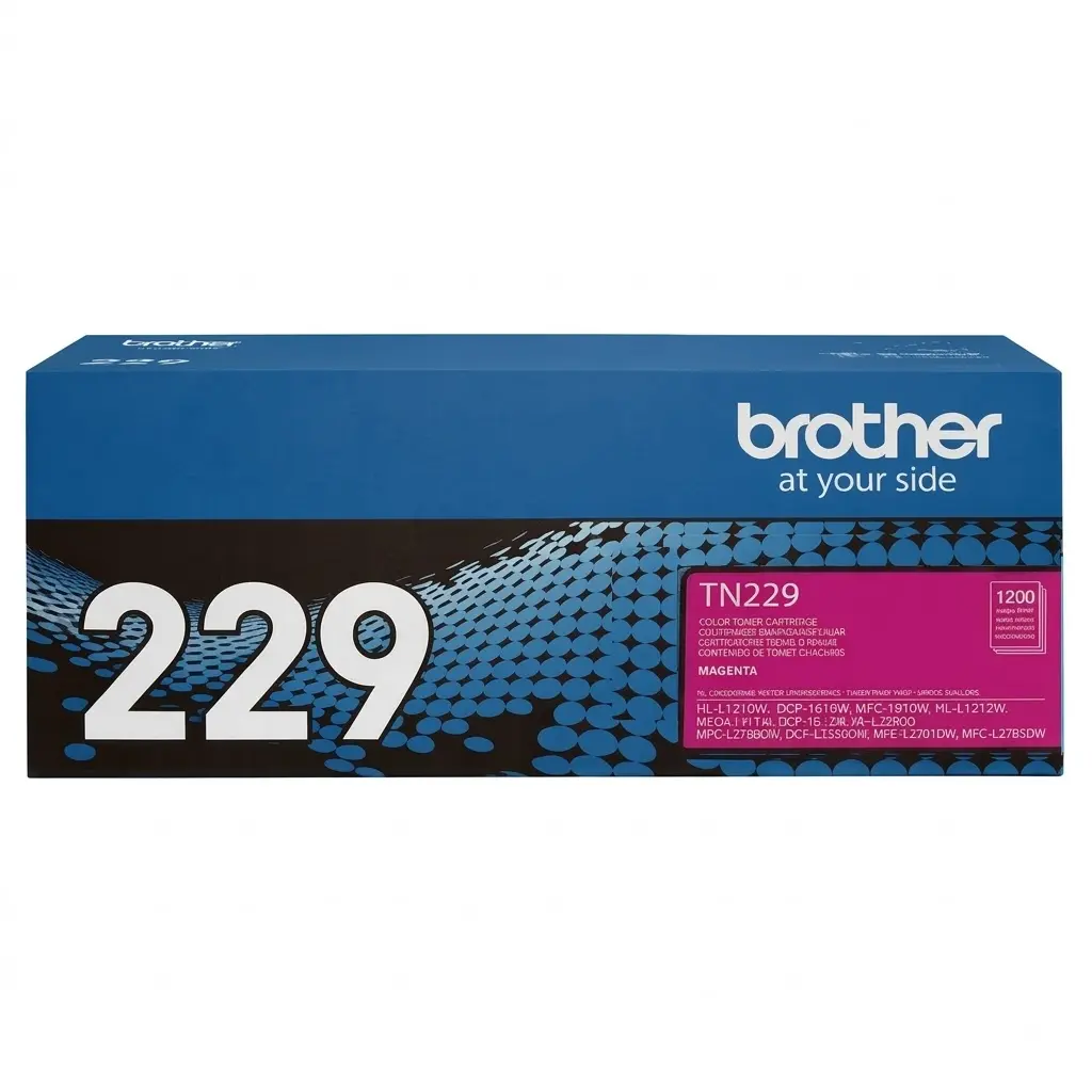 TONER BROTHER TN229M MAGENTA 1200 PAGINAS HL-L3220CDW/L3295CDW/L8245CDW/L3280CDW/L3300CDW DCP-L3560CDW MFC-L3720CDW/L3780CDW/L3765CDW/L8395CDW GARANTIA CON FABRICANTE