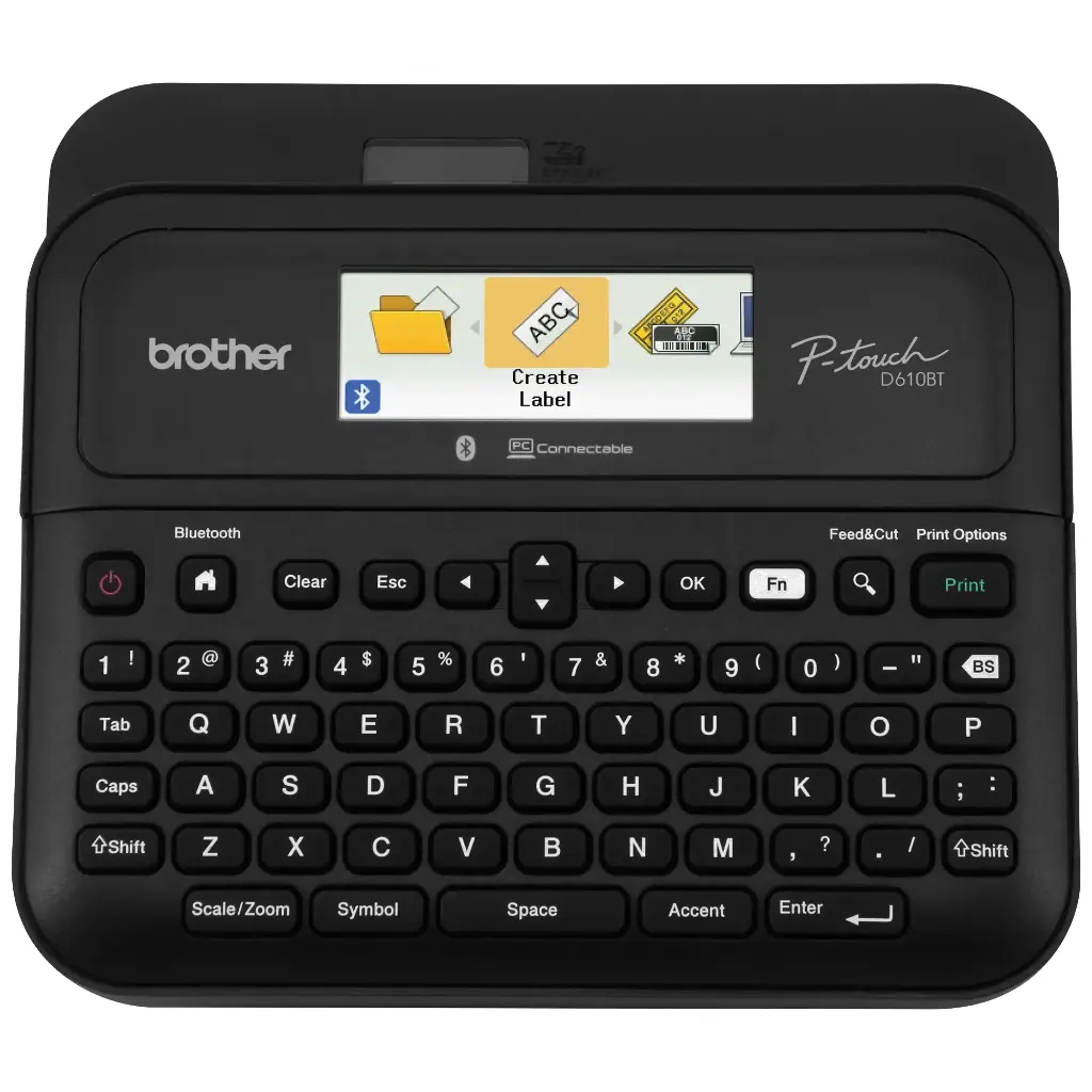 ROTULADOR ELECTRONICO BROTHER PT-D610BT TRANSFERENCIA TERMICA TECLADO QWERTY 24MM LCD GARANTIA DIRECTAMENTE CON FABRICANTE