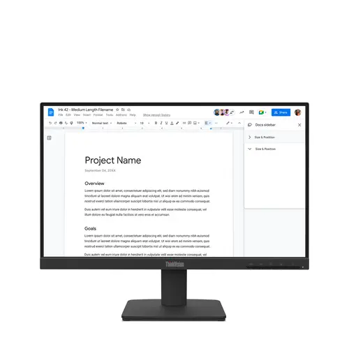 MONITOR 22 LENOVO THINKVISION SE22-4E 4MS 100HZ WLED IPS 64CBKAR6LA GARANTIA CON FABRICANTE