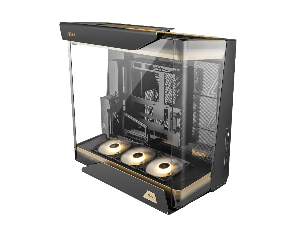 GABINETE MSI MEG MAESTRO 900R ATX 3VENT USB-C C/TEMPLADO S/FUENTE 12M DE GARANTIA