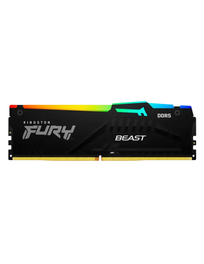RAM KINGSTON FURY BEAST DDR5 64GB 1X64 5600 NEGRO RGB KF556C36BBEA-64 12M DE GARANTIA