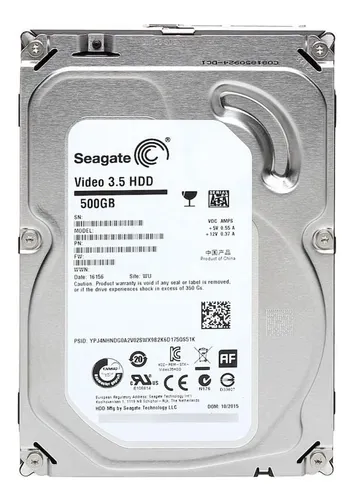 DD SEAGATE NEW PULL 500GB VIDEO 3.5 HDD ST500VM000 5900RPM SATA III 12M DE GARANTIA