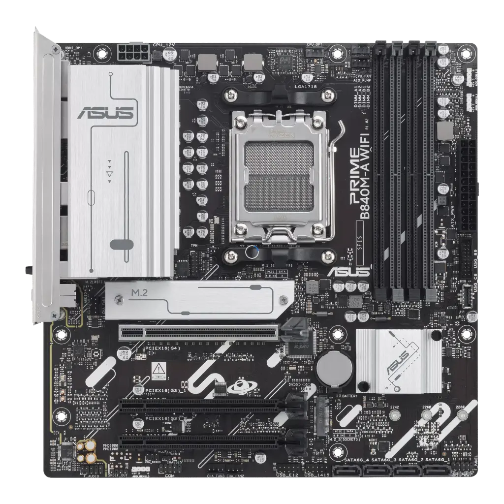 MOTHER AMD B840M-A WIFI-CSM ASUS PRIME AM5 4XDDR5 256GB M-ATX 90MB1J20-MVAAYC 12M DE GARANTIA