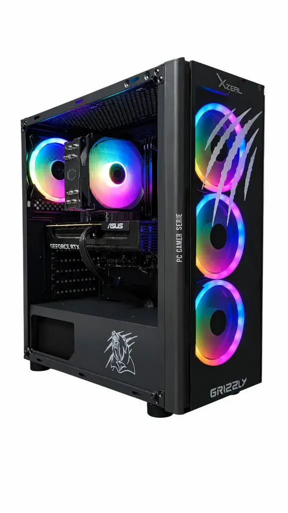 PC GAMER GRIZZLY INTEL CORE I5 14400F 4.7GHZ RTX5060 32GB SSD 1TB WIFI BT PG-INTEL097 12M DE GARANTIA