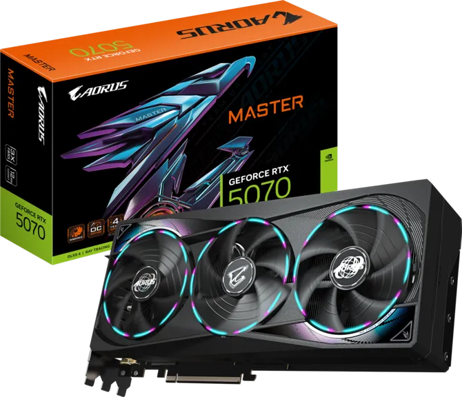 TARJETA DE VIDEO NVIDIA GEFORCE RTX5070 12GB GDDR7 GIGABYTE AORUS MASTER GV-N5070AORUS M-12GD 12M DE GARANTIA
