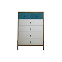 COMODA VERTICAL JOY SOFT/OFF WHITE/TURQUESA 1M DE GARANTIA