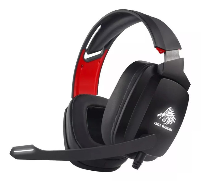 DIADEMA EAGLE WARRIOR DIAMOND NEGRO/ROJO 2X3.5MM LED AC675DIAMONDEGW 1M DE GARANTIA