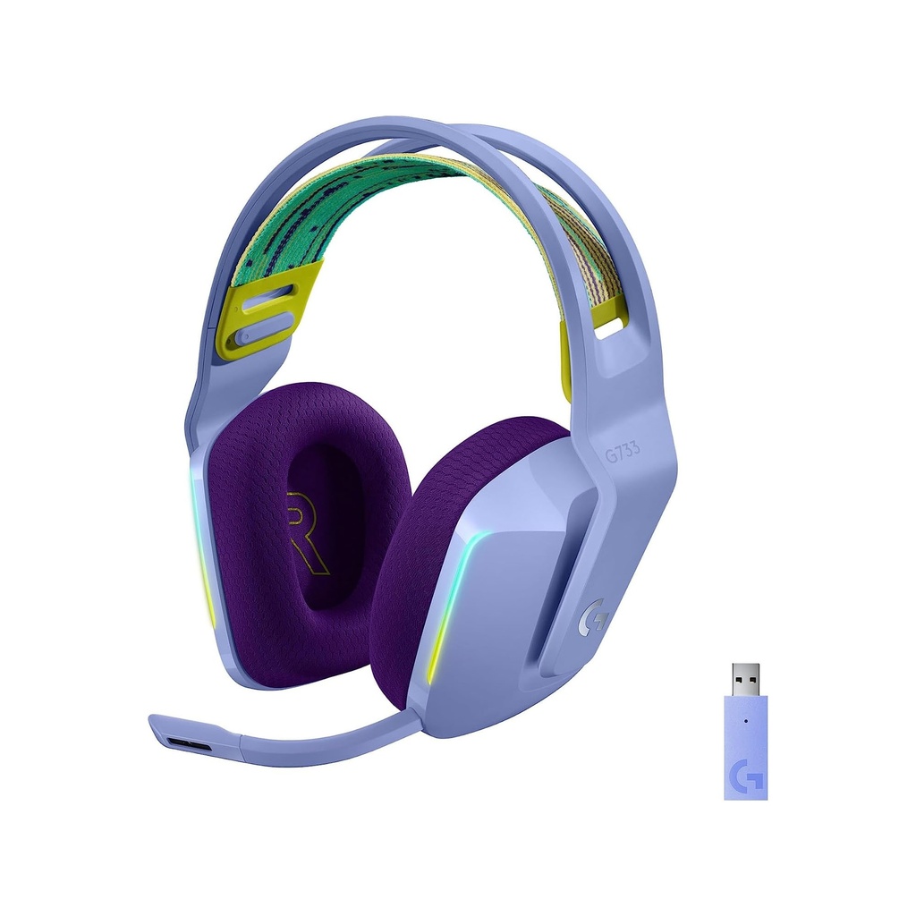 DIADEMA LOGITECH G733 GAMER LIGHTSPEED LILA WIFI RGB 981-000889 11M DE GARANTIA