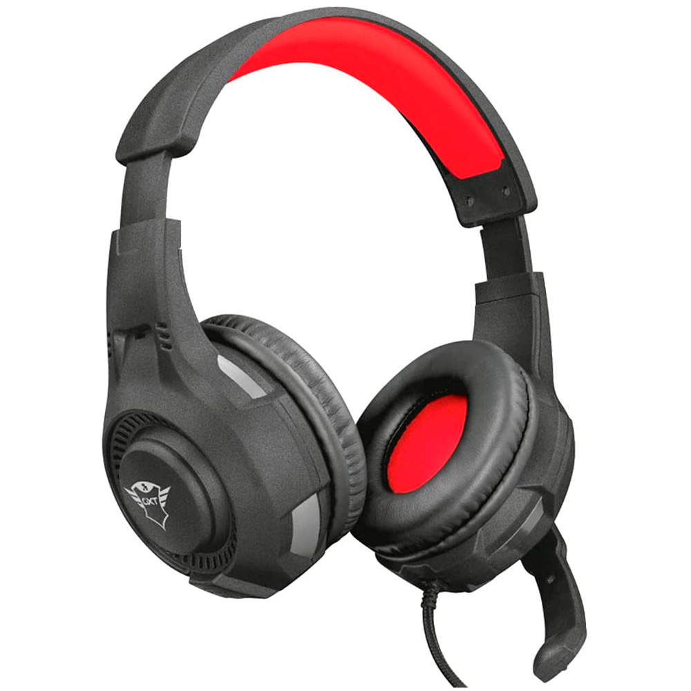 DIADEMA TRUST GAMING GXT307 RAVU NEGRO/ROJO 2X3.5MM 22450 3M DE GARANTIA