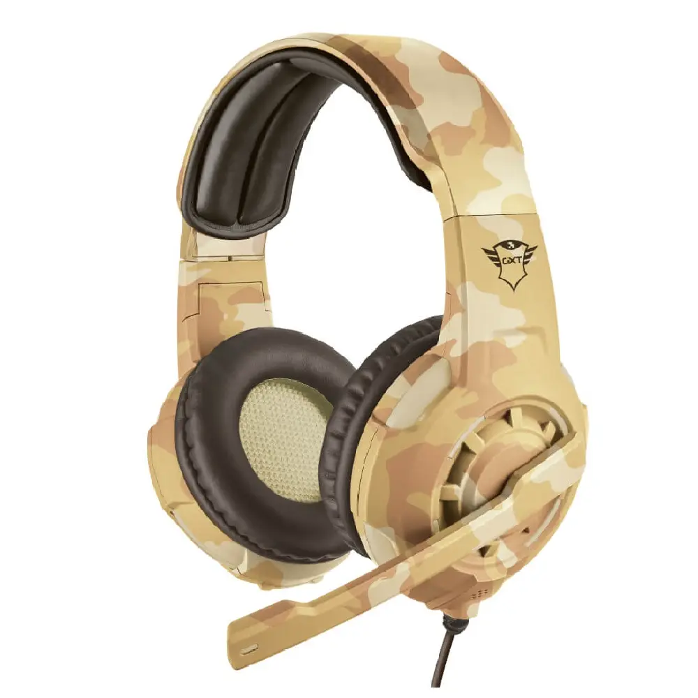 DIADEMA TRUST GAMING GXT310D RADIUS DESERT CAMO 3.5MM 22208 3M DE GARANTIA