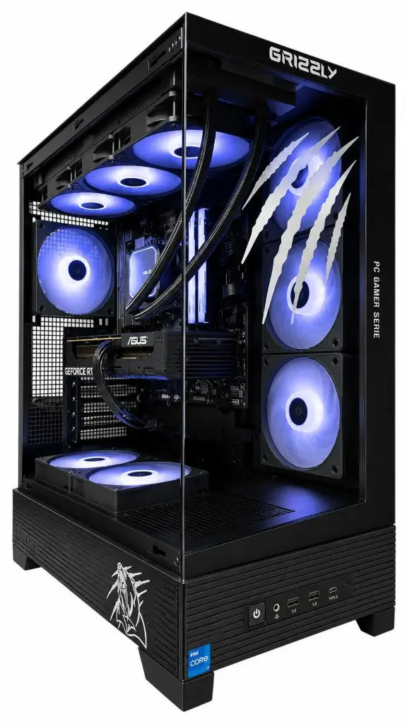 PC GAMER GRIZZLY INTEL CORE I7 12700 4.9GHZ RTX5060 32GB SSD 1TB + 1TB WIFI BT PCG-INTEL097 12 MESES DE GARANTIA 