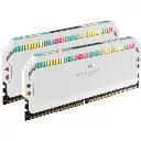 RAM CORSAIR DOMINATOR PLATINUM 64GB 2X32 DDR5 5200 BLANCO RGB CMT64GX5M2B5200C40W 12M DE GARANTIA