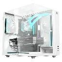GABINETE BALAM RUSH TANK MAJESTIC 6600 BLANCO ATX 3VENT ARGB CRISTAL S/FUENTE BR-941532 12M DE GARANTIA