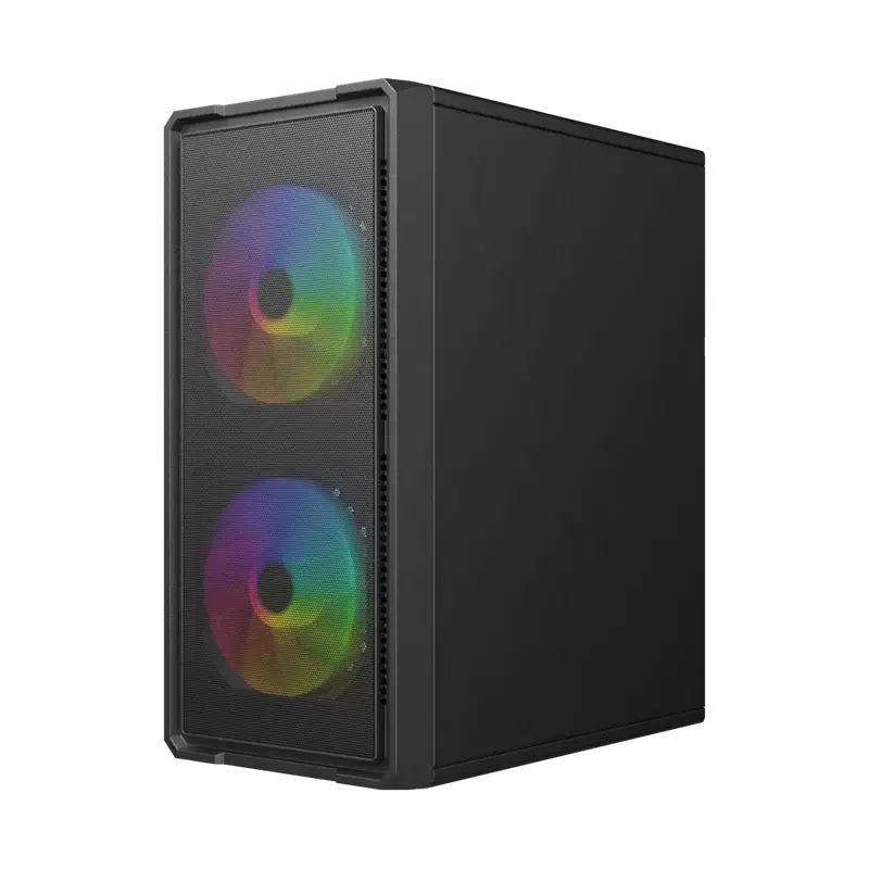 GABINETE ACTECK DOOM ULTRA MESH GI75OM NEGRO MICRO ATX FRGB CRISTAL FUENTE 500W AC-943772 12M DE GARANTIA