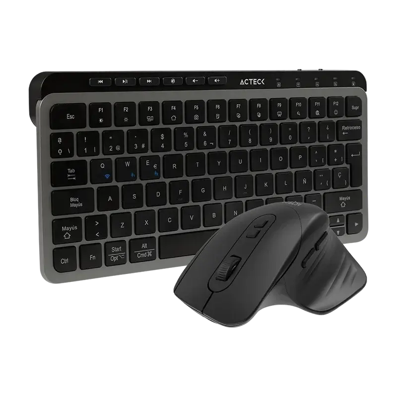 KIT 2 EN 1 CREATOR KREA MK750 NEGRO-GRIS TEC MOU BT AC-940177 12M DE GARANTIA