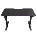 ESCRITORIO COUGAR E-ARES 120 BLACK RGB SOPORTA 80KG ALTURA REGULABLE CGR-E-ARES120 3MARS1SB.0002 12M DE GARANTIA