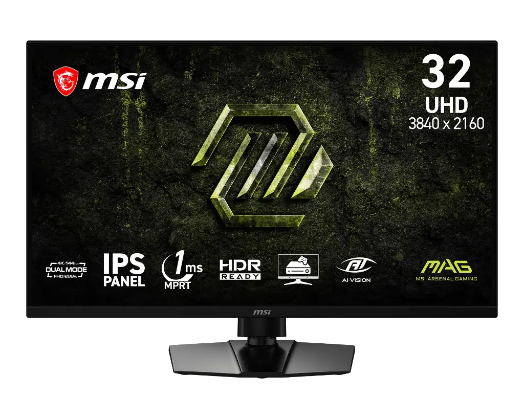 MONITOR 32 MSI MAG 321UPD E14 1MS 144HZ UHD IPS DUAL MODE/288HZ ANTI-GLARE FRESYNC 12M DE GARANTIA