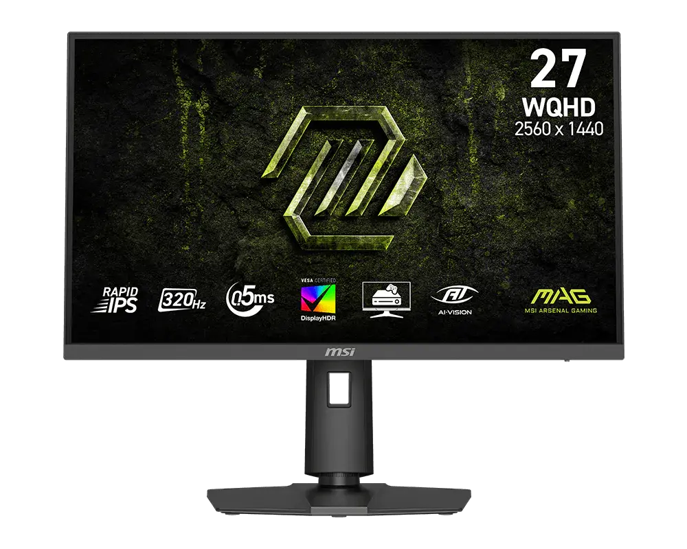 MONITOR 27 MSI MAG 274QPF X32 0.5MS 320HZ WQHD IPS ANTI-GLARE ADAPTIVE SYNC 12M DE GARANTIA