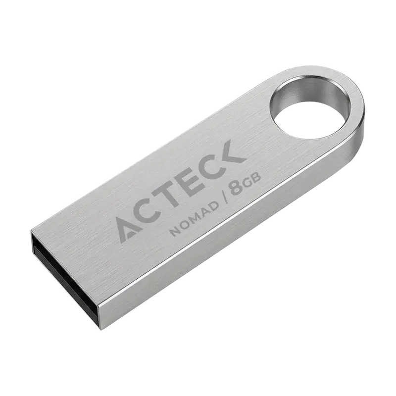 MEMORIA USB ACTECK MUF-8000 8GB USB-A 2.0 PLATA  AC-946193 12M DE GARANTIA