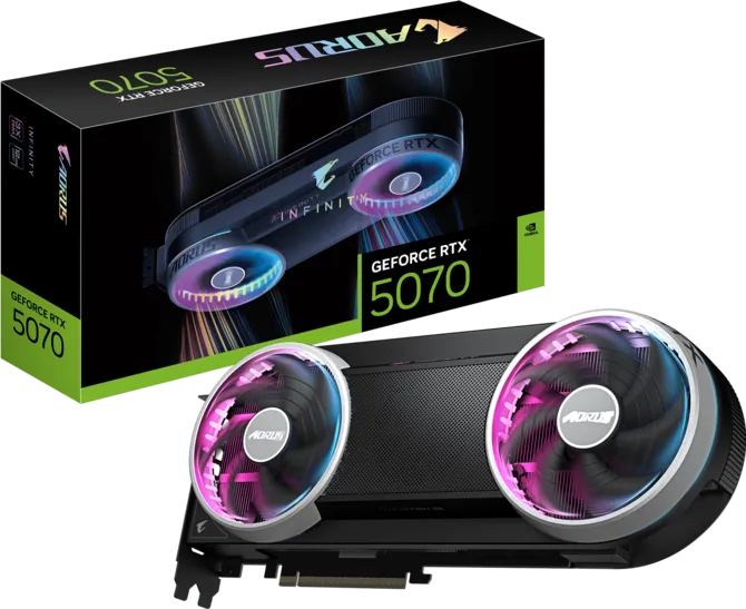 TARJETA DE VIDEO NVIDIA GEFORCE RTX5070 12GB GDDR7 GIGABYTE AORUS INFINITY GV-N5070AORUS IF-12GD 12M DE GARANTIA