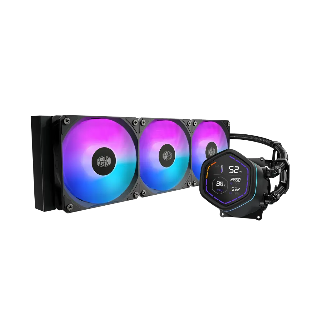 ENFRIAMIENTO COOLER MASTER MASTERLIQUID CORE NEX DIGITAL SERIES RGB NEGRO AM5/LGA 1851 MLX-D36M-A18PA-RD 12M DE GARANTIA