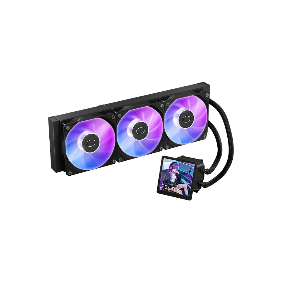 ENFRIAMIENTO COOLER MASTER MASTERLIQUID CORE II LCD RGB NEGRO AM5/LGA 1851 MLX-D36M-A18PA-RL 12M DE GARANTIA