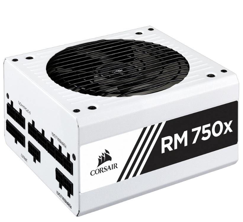FUENTE CORSAIR 750W REF 80 PLUS GOLD RM750X MODULAR BLANCA CP-9020187-NA/RF 3 MESES DE GARANTIA