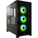 GABINETE CORSAIR ICUE 4000X RGB NEGRO ATX CRISTAL MIDITOWER SIN FUENTE CC-9011204-WW SIN GARANTIA