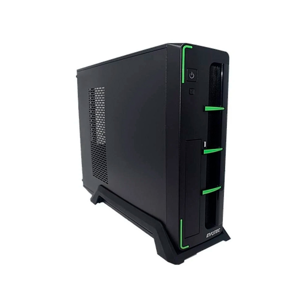 GABINETE NACEB EVOTEC ARUBA NEGRO/VERDE  MATX 600W  METAL C/N FUENTE EV-1010 1M DE GARANTIA