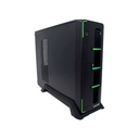 GABINETE NACEB EVOTEC ARUBA NEGRO/VERDE  MATX 600W  METAL C/N FUENTE EV-1010 1M DE GARANTIA