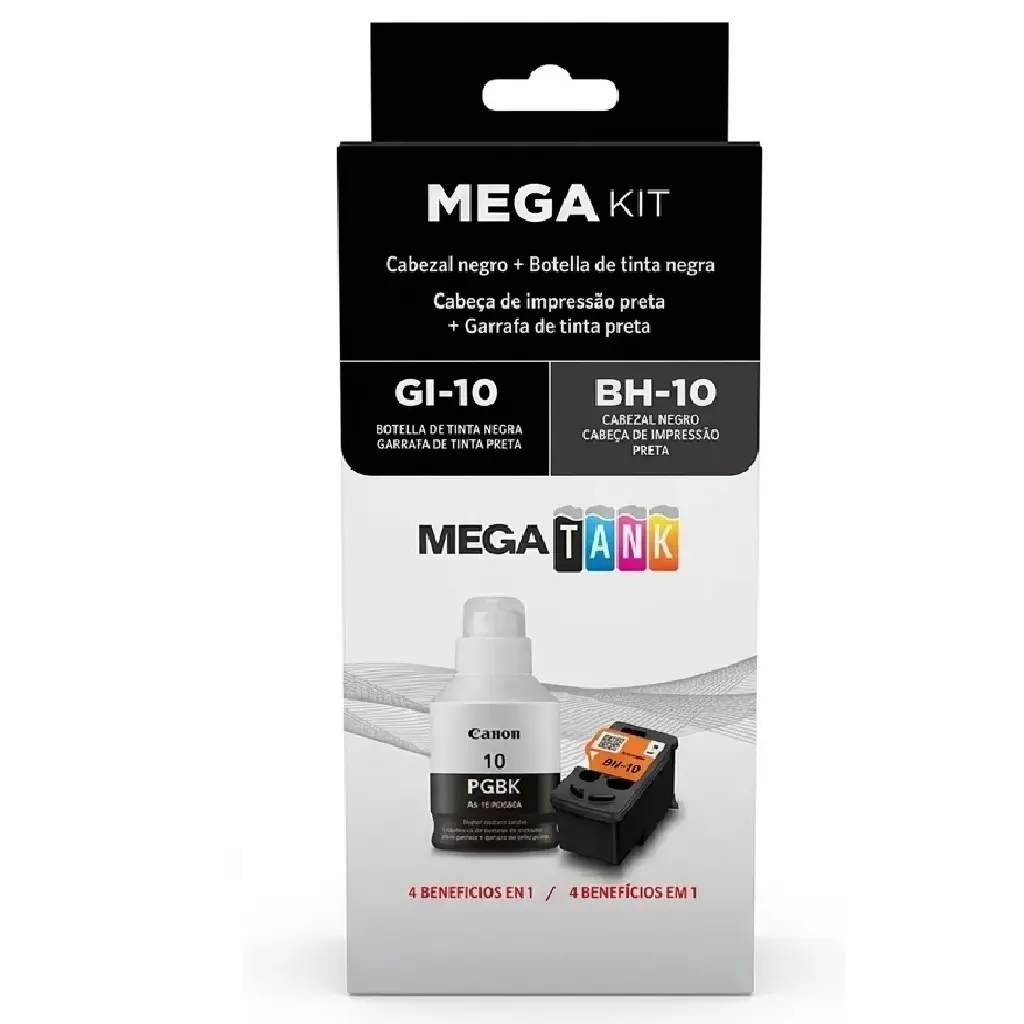 KIT CANON CABEZAL Y TINTA BH-10/GI-10 PGBK COM/GM2010 G6010 GM4010 G7010 3418C005AA SIN GARANTIA