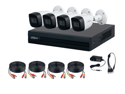 KIT DVR DAHUA 4CH 4 CAMARAS KIT/ XVR1B04-I/4-B1A21N-0360B 11M DE GARANTIA